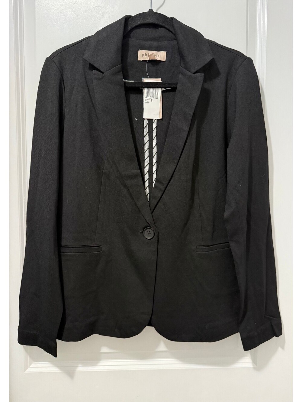 Philosophy Republic Clothing Black Knit Blazer, Size M, NWT